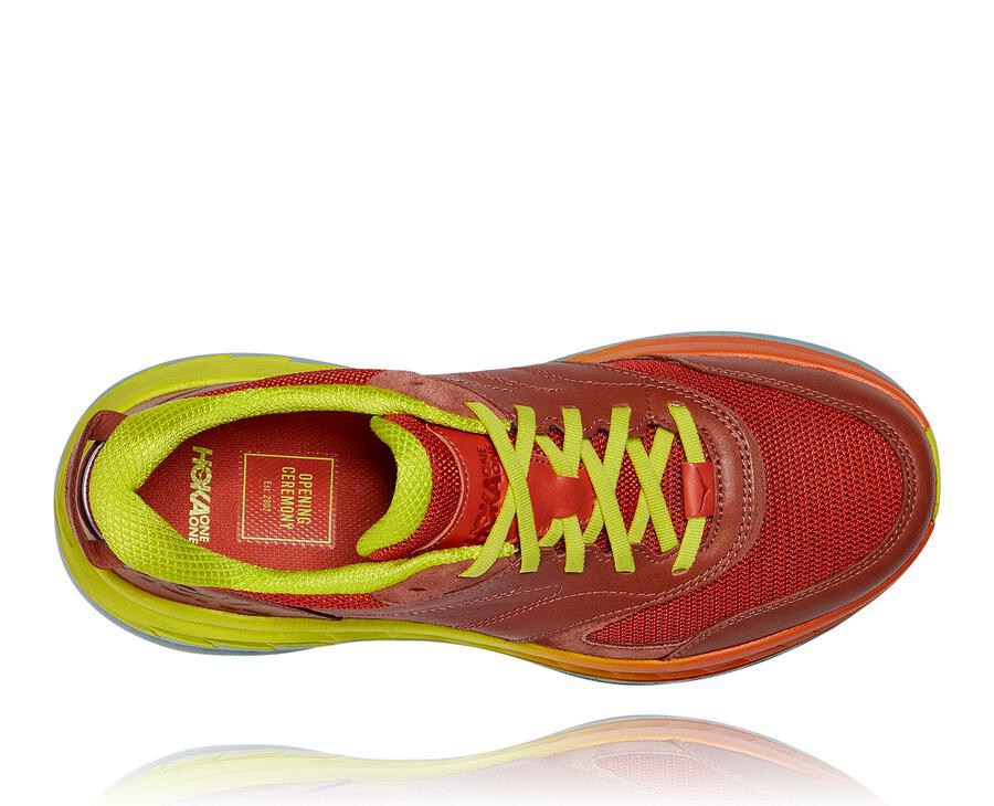 Hoka One One Running Shoes Mens Red - Bondi L - 81659RAOK